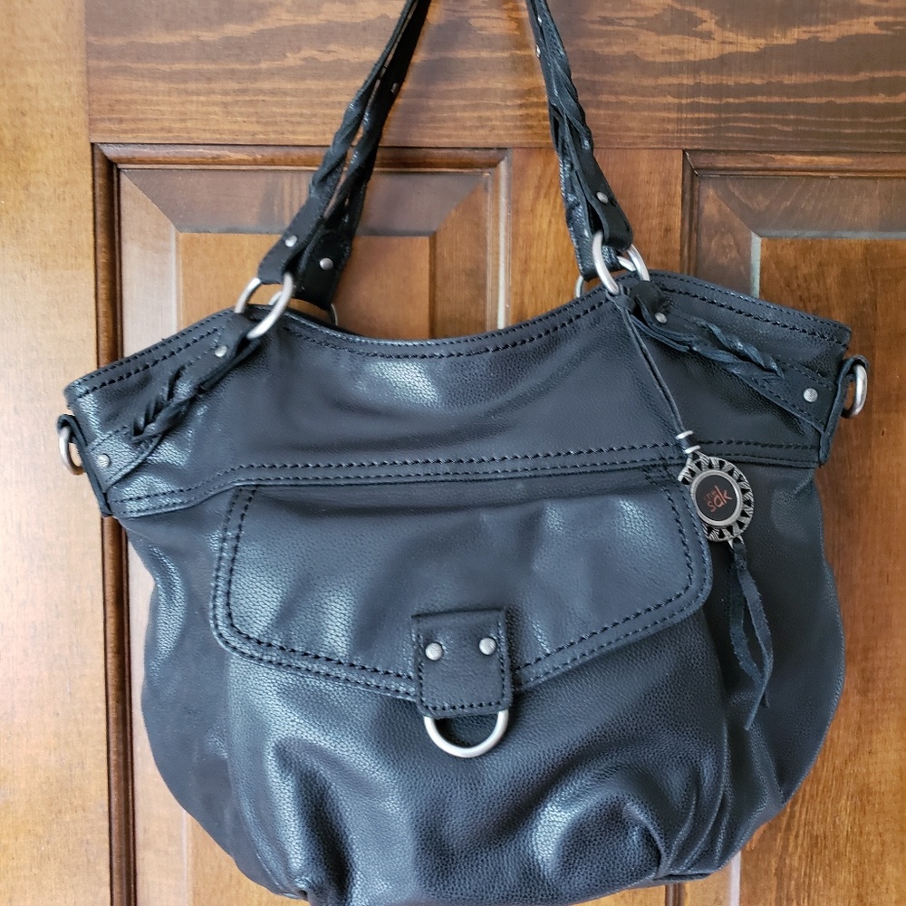 The Sak Kendra leather black shoulder/crossbd NWOT